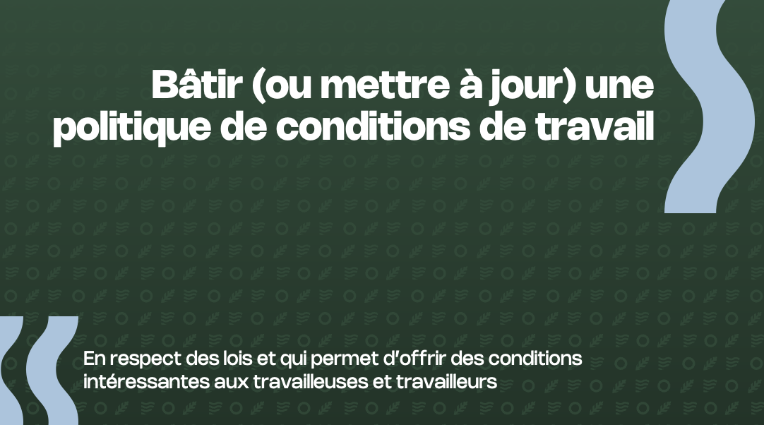 Politique de conditions de travail - TROC-CDC Côte-Nord